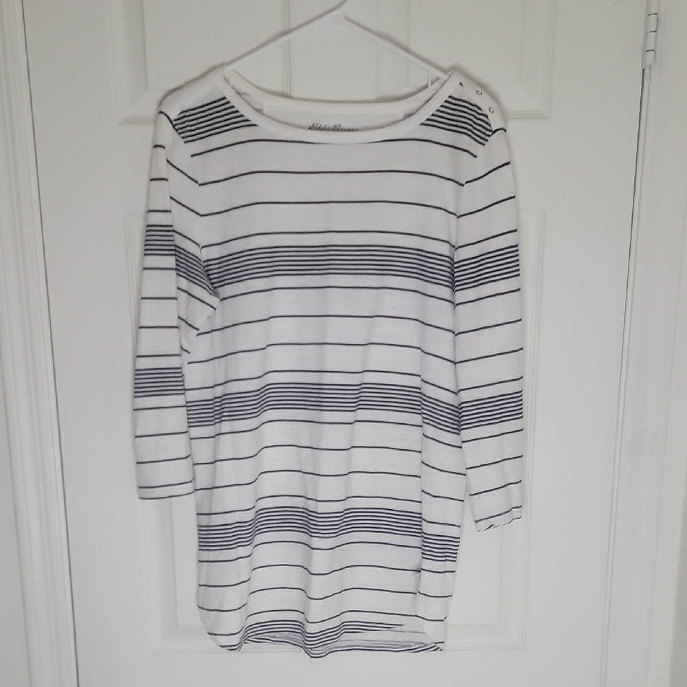 Eddie Bauer White Outdoor Women's Top Size L
